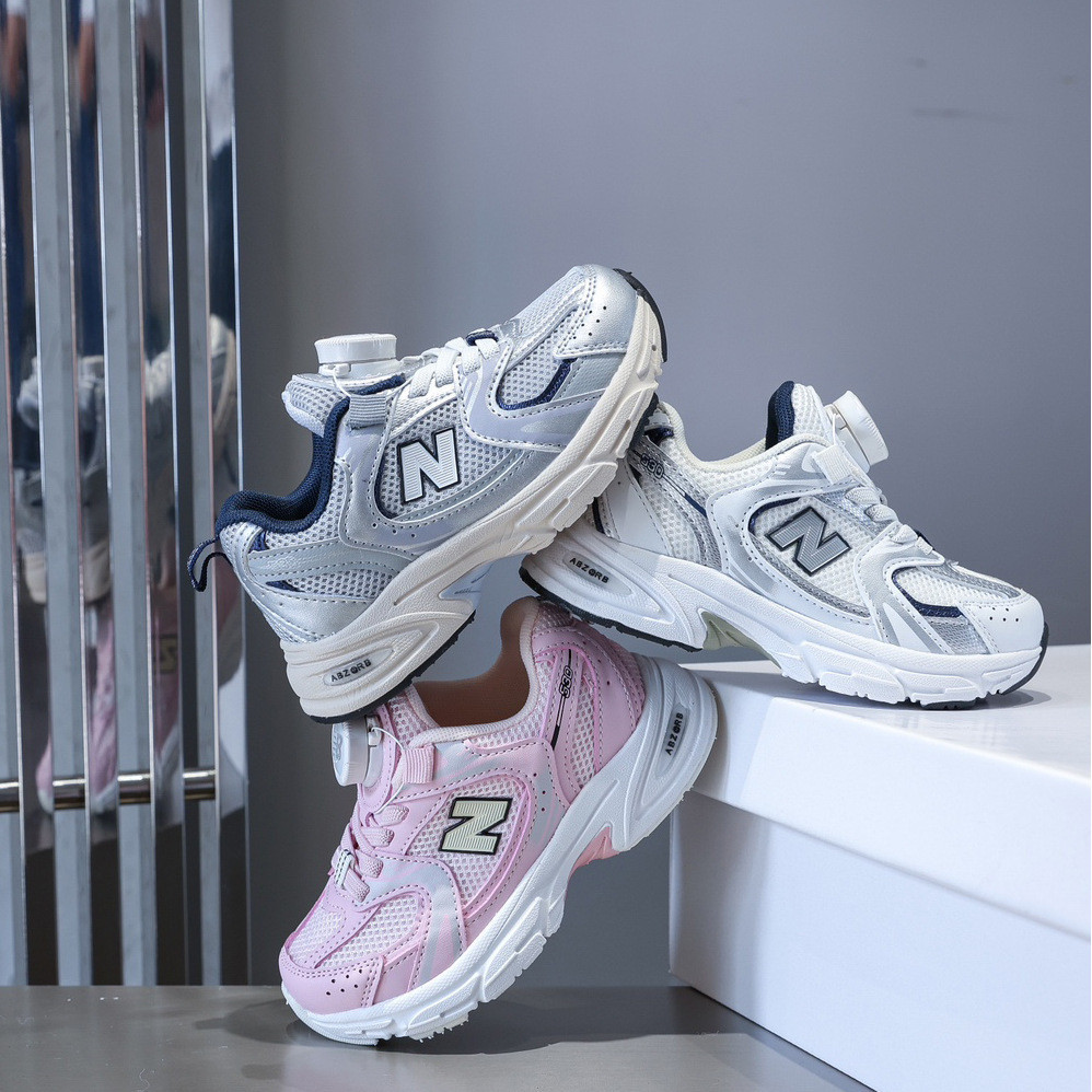 NB530 Nút Xoay Giày Trẻ Em Lớn Trẻ Em Trẻ Em Tất Cả Trận Đấu Thể Thao Bố Giày Phong Cách Mới