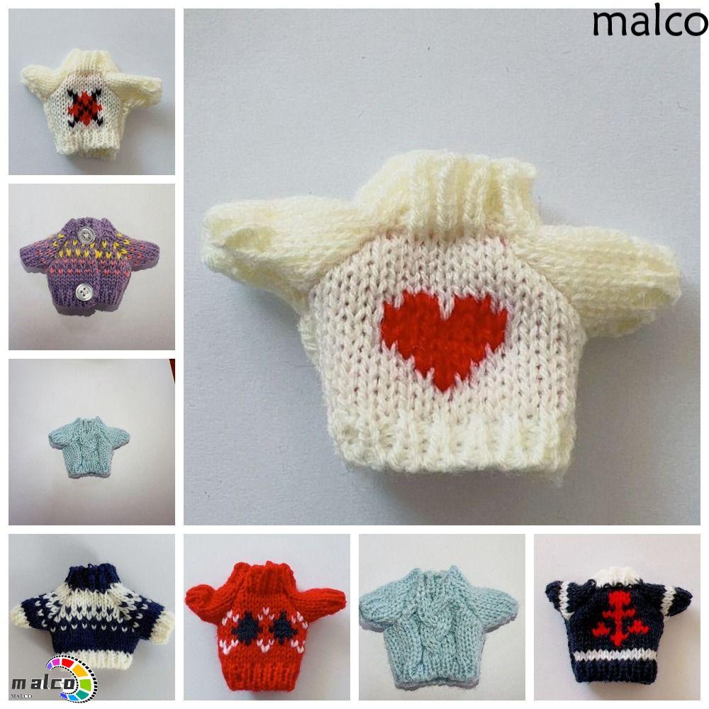 Áo len búp bê KIXON, Quần áo búp bê BJD màu trắng / đỏ / xanh lá cây, Áo len đồ chơi nhồi bông 10cm 