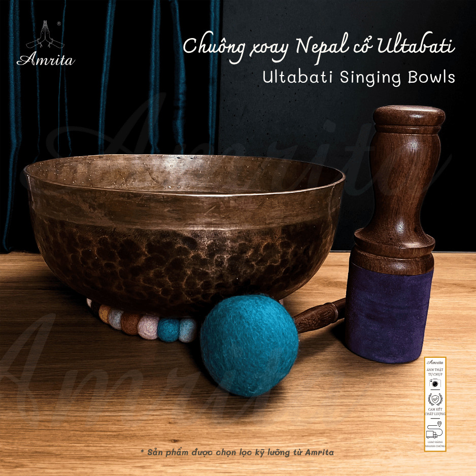 [Amrita] Chuông xoay Nepal Ultabat cổ - CXNP195