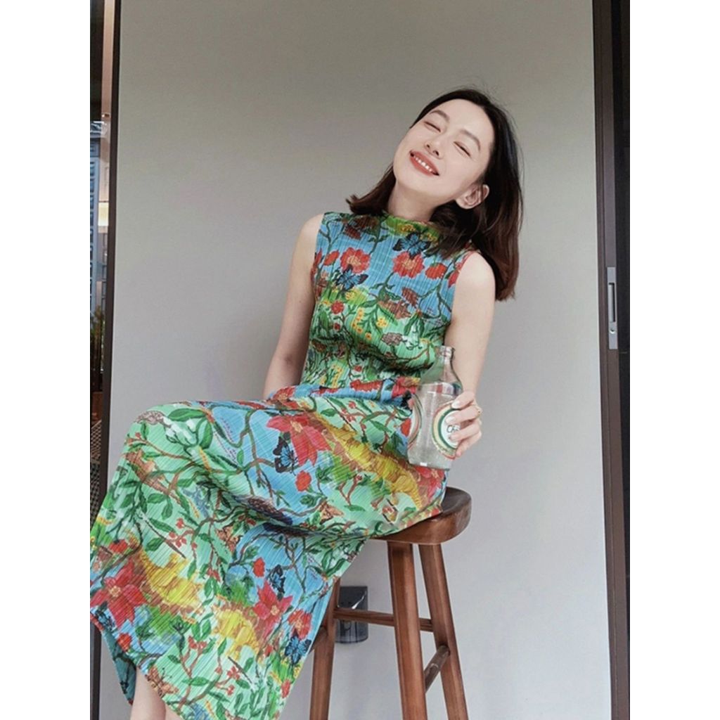 Mùa hè 2026 - Váy dài just-fit in tranh sơn dầu đẹp mắt