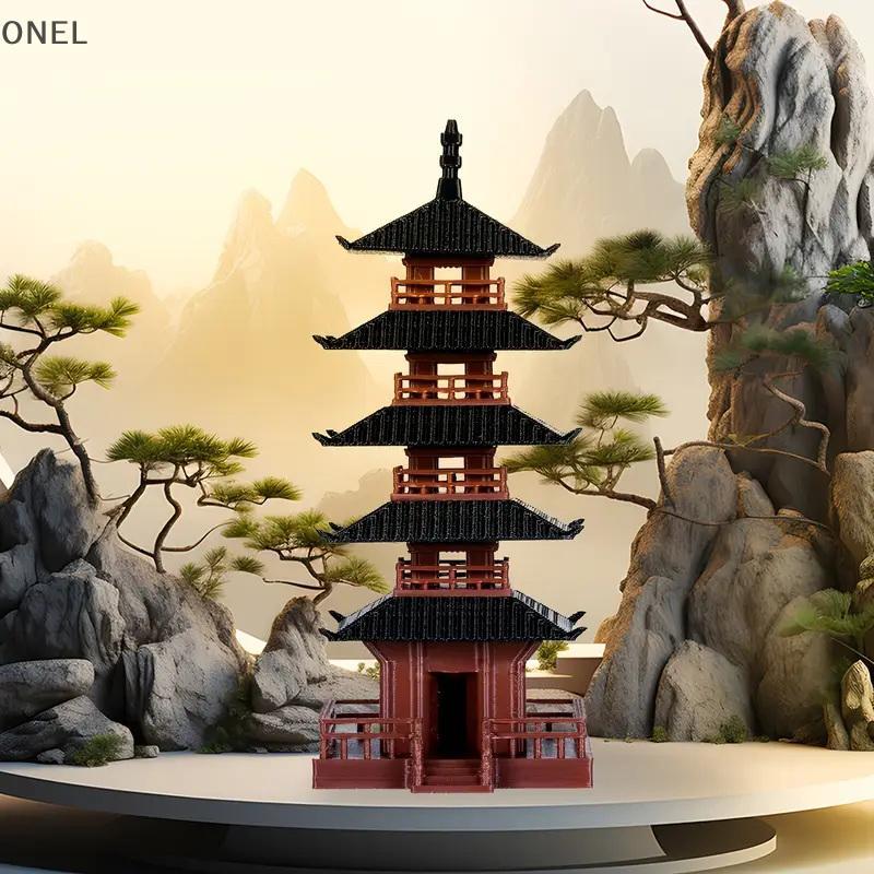 ONEL Mini Chùa Tượng Trung Quốc Cổ Xây Dựng Mô Hình Pavilion Trang Trí Mô Phỏng Tượng Zen Garden Bể 