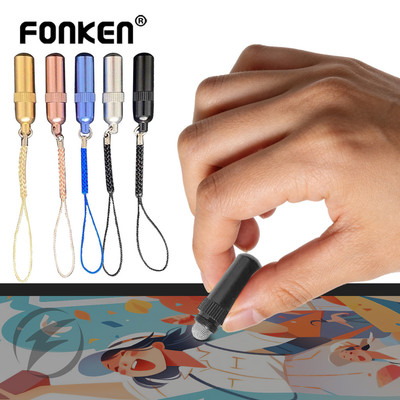 Fonken Universal Mini Stylus Pen Hình dạng viên nang Vỏ hợp kim Bút chì vẽ có dây buộc