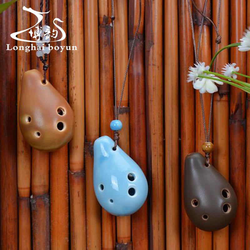 Người mới bắt đầu Ocarina 6 lỗ Treble SC Chỉnh sáu lỗ tròn Ocarina Nhiều màu sắc khác nhau Boyun Oca