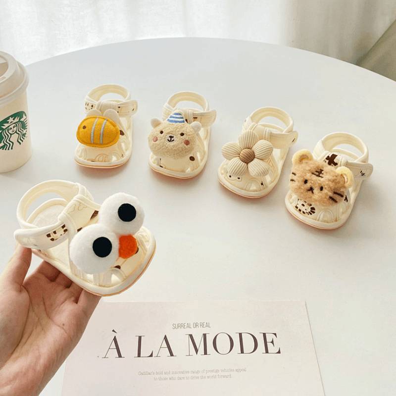 Baby Toddler Sandals Summer Cotton Toddler Booties Soft-Soled Non-Slip Breathable Sandals i6ok