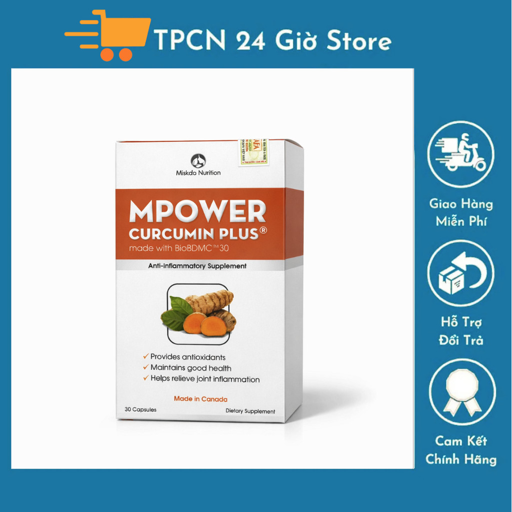 Viên Nghệ MPower Curcumin Plus - Hộp 30 viên