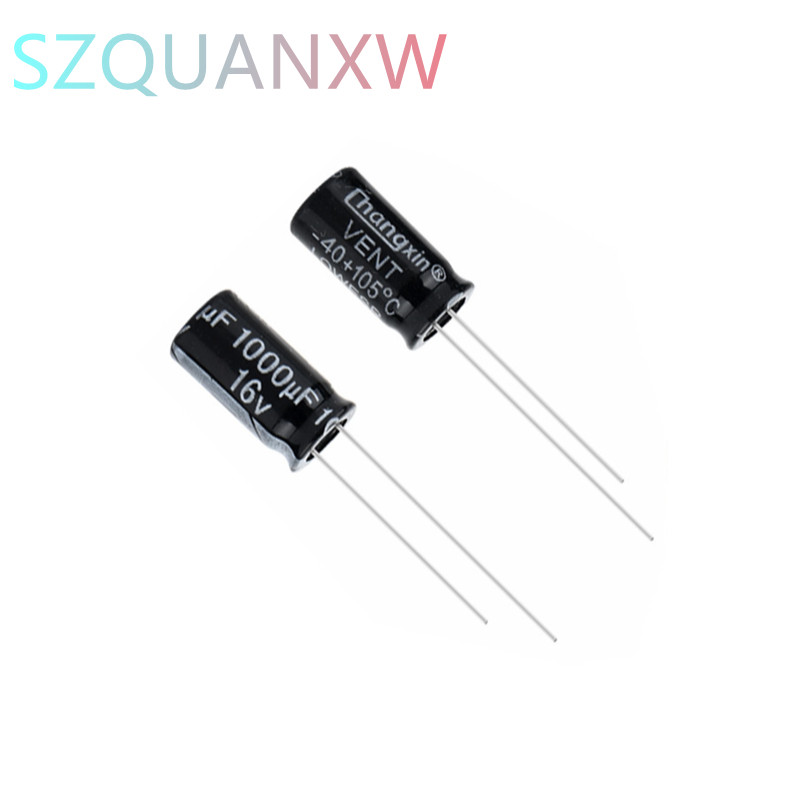 10 Chiếc 1000 uF 16 V 8 * 16 DIP Nhôm Điện Phân Tụ 1000uF 16V 16V 1000uF 16 V 1000 uF