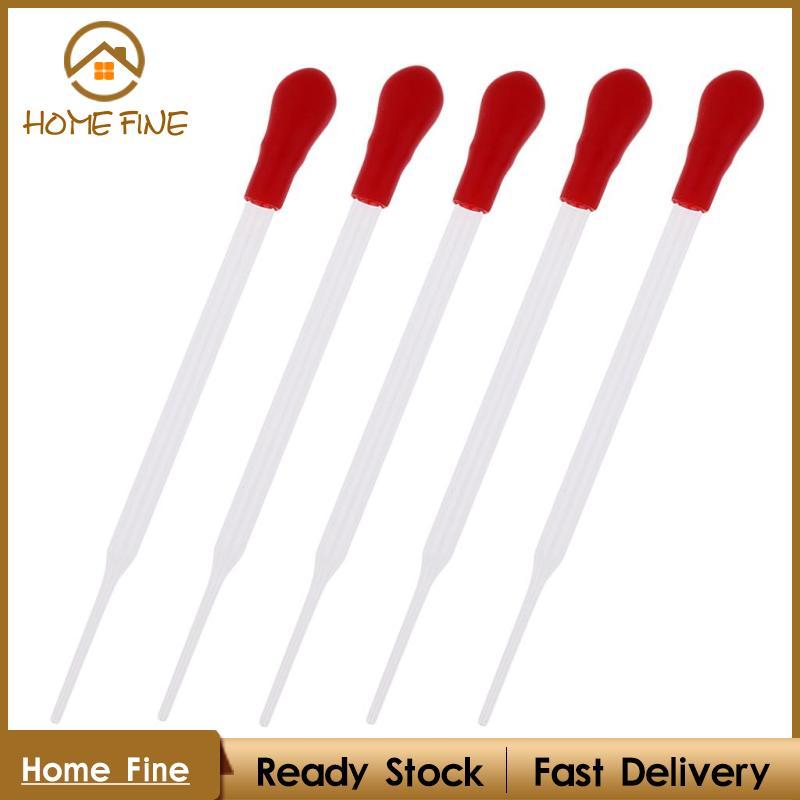 5x Glass School Lab Pipet Dropper Transfer Liquid Pipet Với Cao Su Đỏ