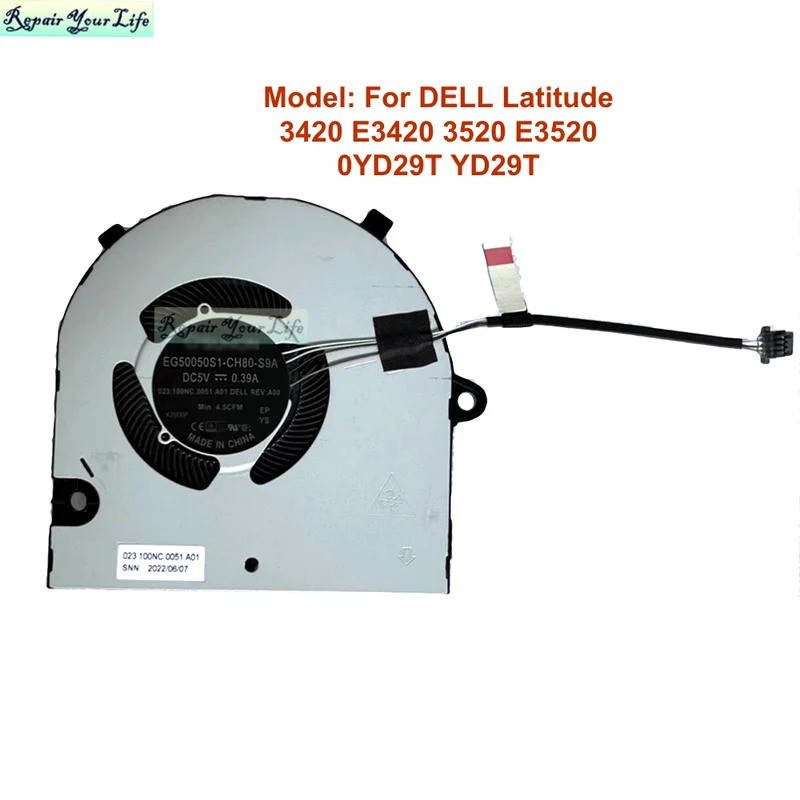Quạt Làm Mát CPU HL Cho DELL Latitude 3420 E3420 3520 E3520 0YD29T CN-0YD29T YD29T 23.100NC.001 Bộ X