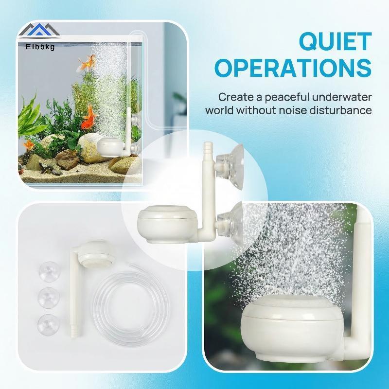 ELBBKG Mini Fish Tank Air Stone Máy sục khí oxy Hiệu quả Nano Bubble Maker cho bể cá nhỏ sục khí ao 