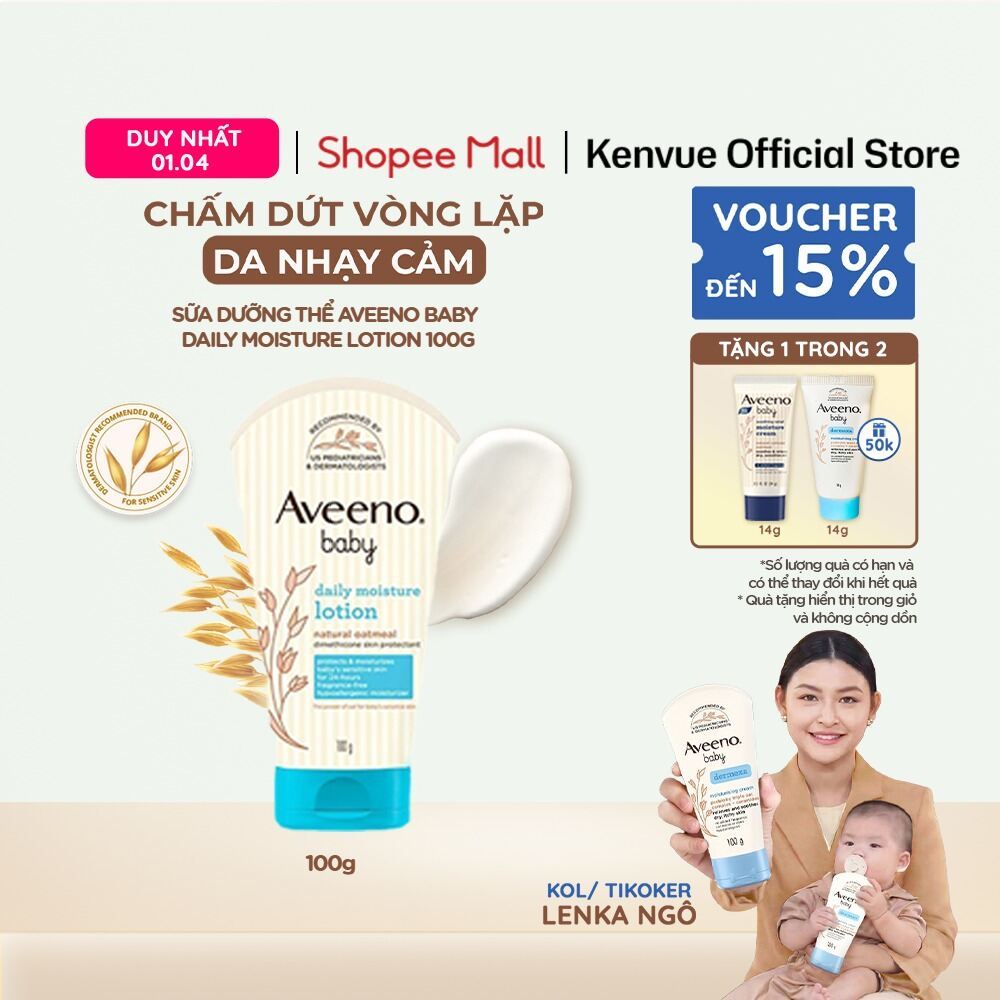 Sữa dưỡng thể Aveeno Baby Daily Moisture Lotion 100g