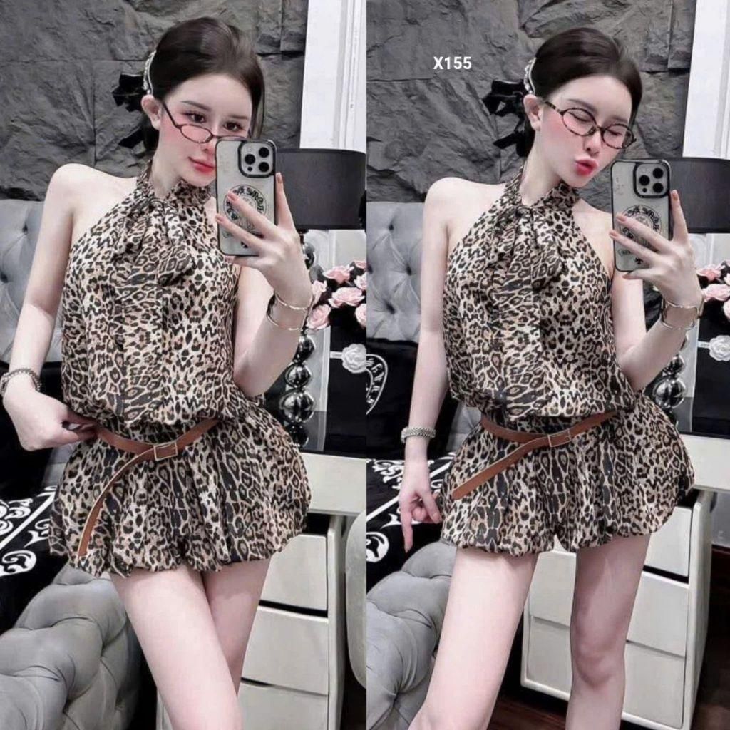 Sét beo chân váy giả quần  bí mango hai lớp xoè to kèm nịch chuẩn hình cao cấp X155