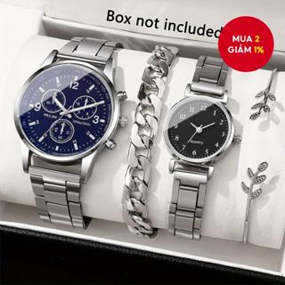 4 Cặp Đôi Đồng Hồ Vòng Tay Bộ Thời Trang Nam Kinh Doanh Nữ Tiếng Ả Rập Mặt Số Đồng Hồ Thạch Anh Không Có Hộp