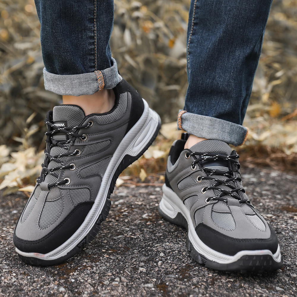 Bốn Mùa Ngoài Trời Nam Đi Bộ Đường Dài Lưới Thoáng Khí Chống Trơn Trượt Chống Mài Mòn Giày Thể Thao 