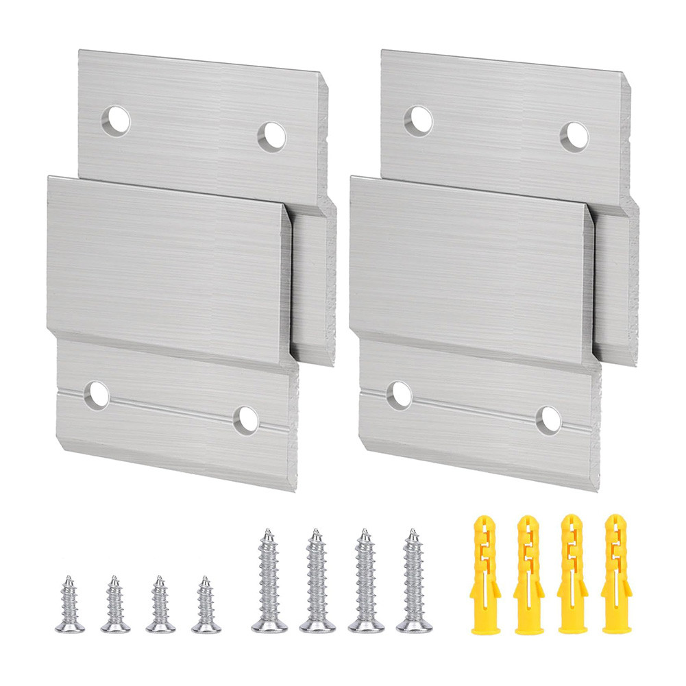 【COLORFUL】Heavy Duty Aluminum Z Clamps 4pcs for Hanging Mirrors Picture Frames with Screws