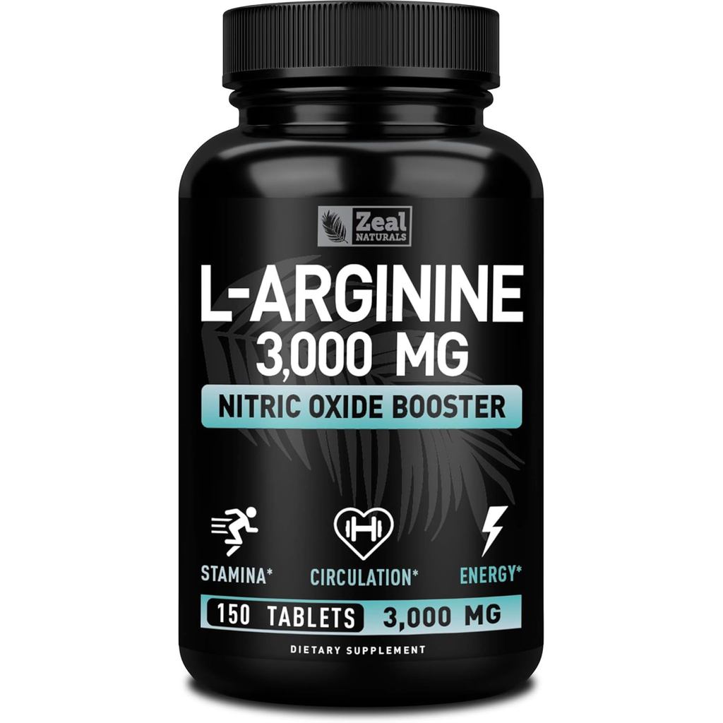 Viên L Arginine 3000mg (150 Viên) | 1000mg) Bổ sung oxit nitric liều lượng tối đa L-Arginine để hỗ t