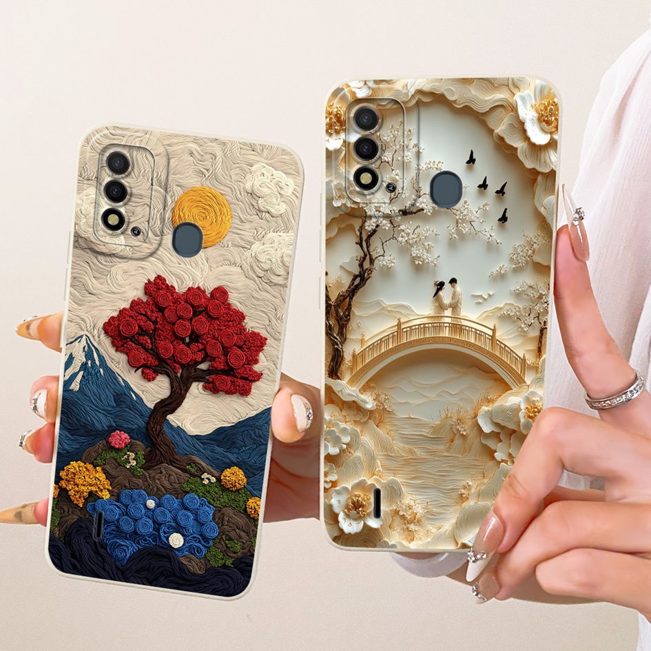 Ốp Lưng Cho Itel P37 P651L / P37 Pro / Vision 2S / Vision 2 Plus Ốp Lưng Hoa Thanh Lịch Sơn Không Gi