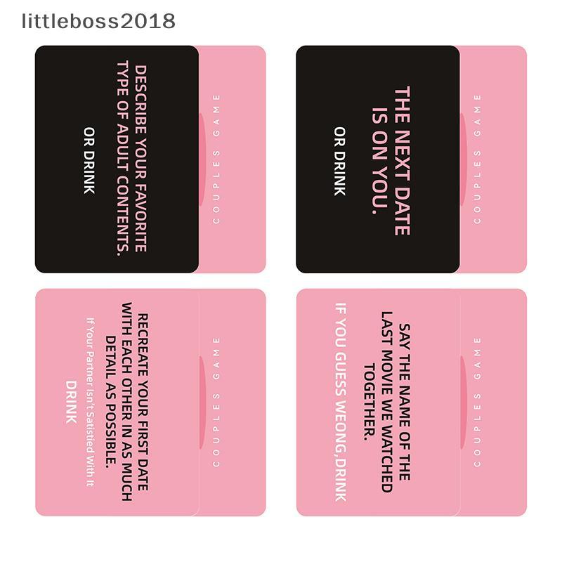 Littleboss2018 Những người yêu say rượu - Trò chơi cặp đôi Trò chơi bài cho đêm hẹn hò, 50 thẻ trò c