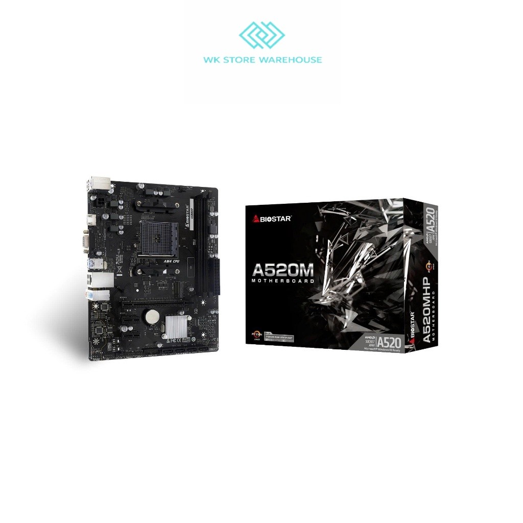 Mainboard Biostar A520M-HP | M-ATX, 2x DDR4, AM4, Mới BH 36T