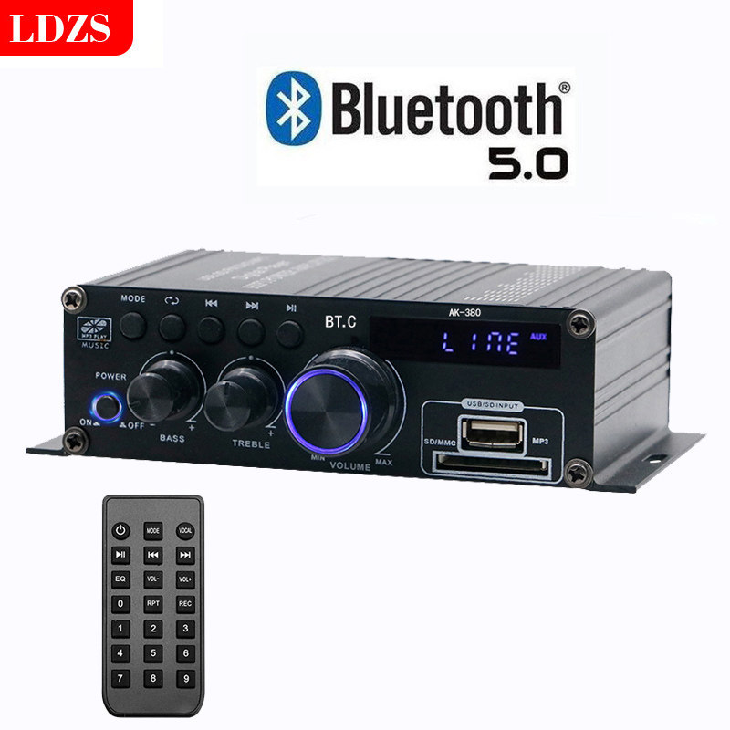 [Sản phẩm chính hãng] Bộ khuếch đại công suất nhỏ AK380 Mini Thẻ đa chức năng trên ô tô gia đình Bộ 