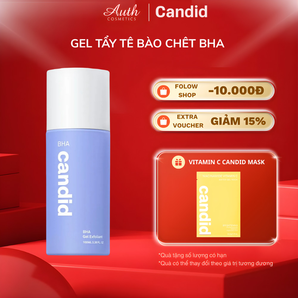 Hoạt Chất BHA Tẩy Tế Bào Chết & Thông Thoáng Lỗ Chân Lông - CANDID BHA Gel Exfoliant 100ml