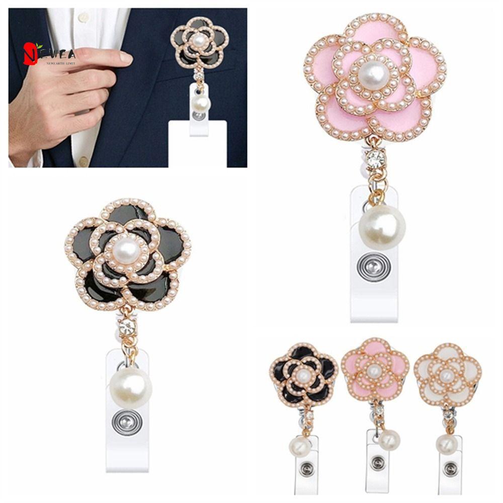 NEWEARTH LIMIT Nurse Badge Reel, Giá đỡ huy hiệu có thể thu vào xoay 360 hoa, Đồ dùng văn phòng Kẹp 