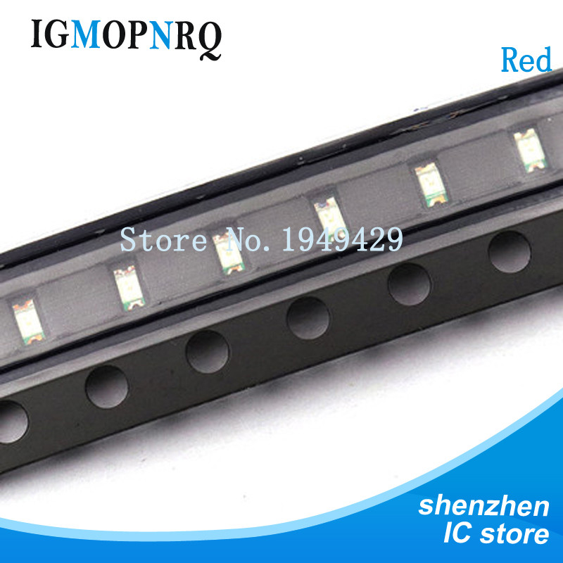 200 Cái / lốc 1206 Đèn LED SMD Đỏ 3216 SMD Super 1206 led 3.2 * 1.6mm Màu Đỏ Mới
