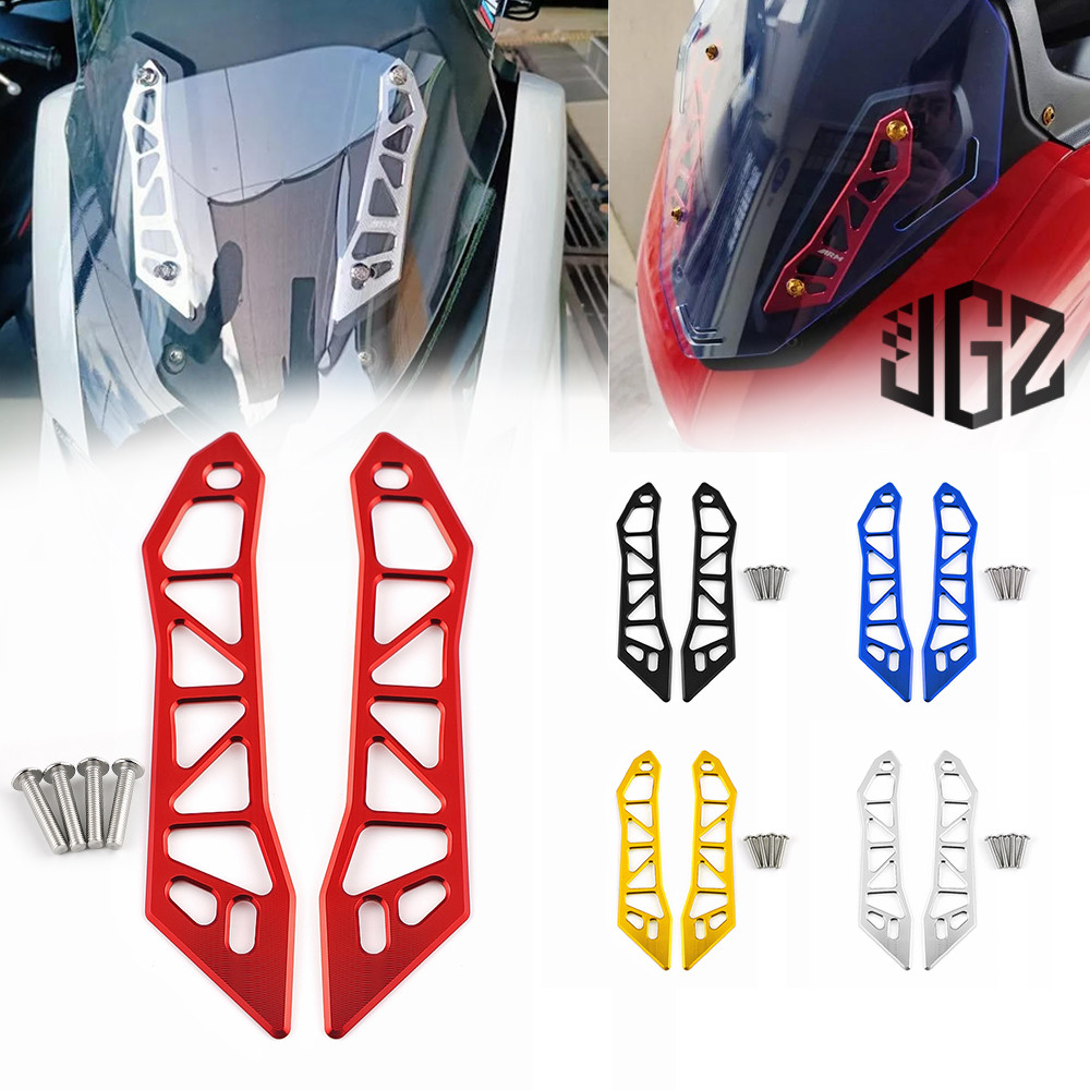 NMAX V2 Kính Chắn Gió Giá Đỡ Cho YAMAHA NMAX155 2019-2024 Xe Máy CNC Kính Chắn Gió Tấm Che Chân Đế