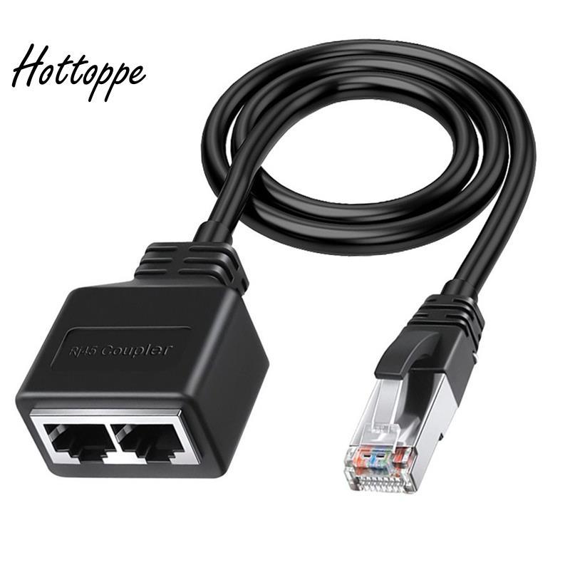 LAN Ethernet Adaptador RJ45 Bộ chia đầu đực sang 2 cái RJ45 1 đến 2 Cáp chuyển đổi mạng LAN Ethernet