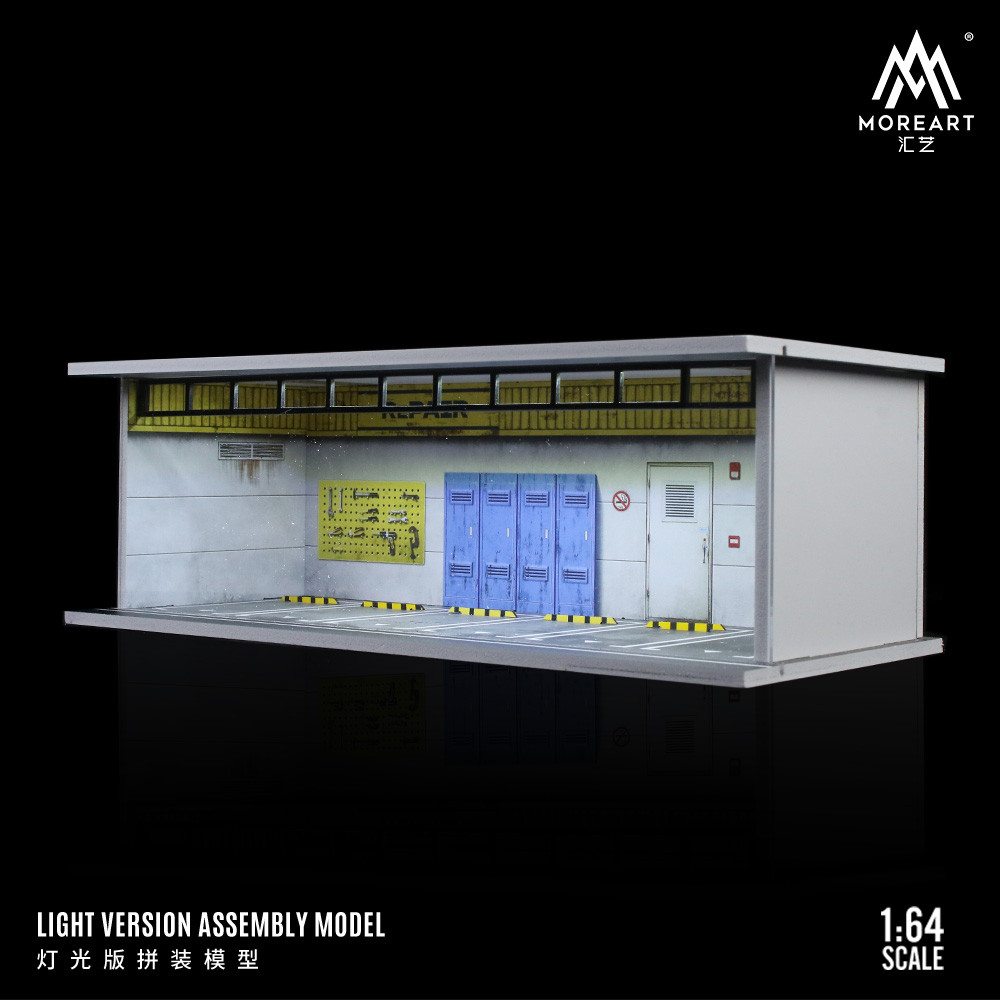 [ORDER] Mô hình diorama MOREART 1:64 Repair Shop Parking Lot Lighting Model Set MO914055