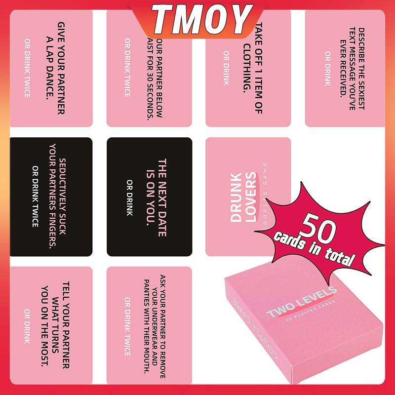 TMOY Những người yêu say rượu - Trò chơi cặp đôi Trò chơi bài cho đêm hẹn hò, 50 thẻ trò chơi, Valen