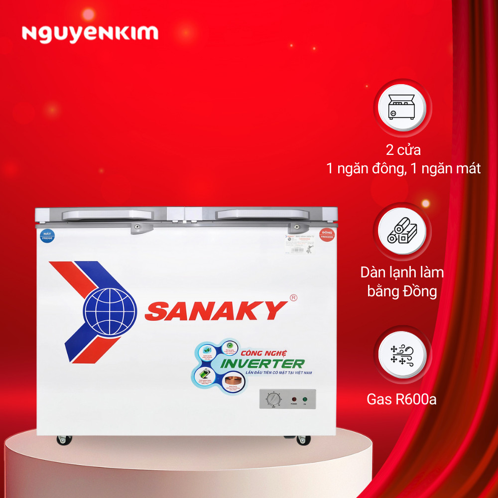 Tủ đông Sanaky Inverter 220 lít VH-2899W4K