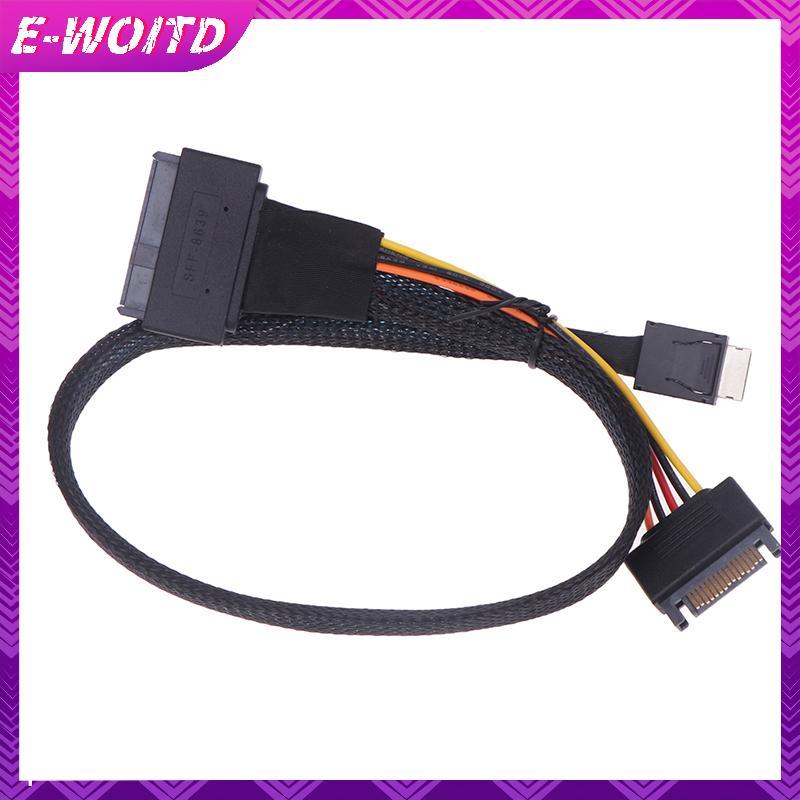 E-WOITD 1 Phụ Kiện DIY OCuLink PCIe PCI-Express SFF-8611 X4 4i Sang Dual SFF-8639 U.2 U.3 SSD Data A