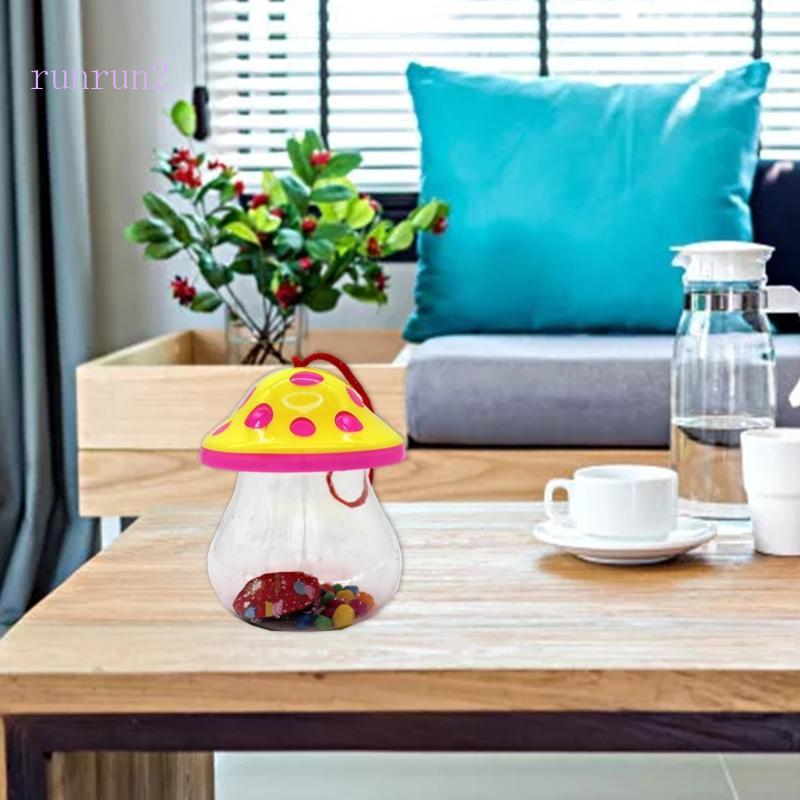 RUNRUN Mini Fish Bowl Di Động Nhựa Nhỏ Cá Sinh Nhật Cho Trẻ Em Hình Nấm Treo Bể Cá