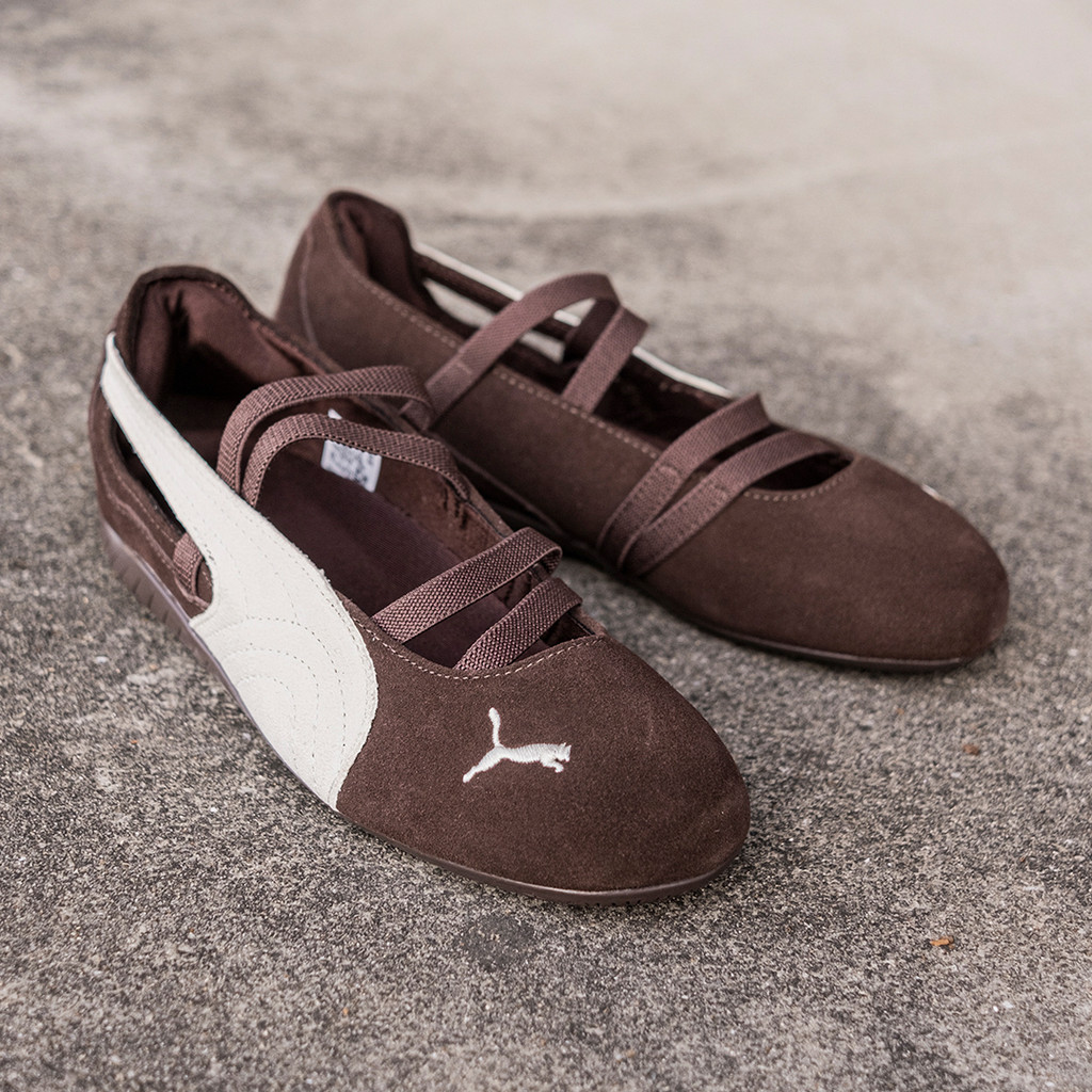 Giày Búp Bê PM Speedcat Ballet Chocolate Màu Nâu Da Lộn Dễ Thương  Clever Man Store