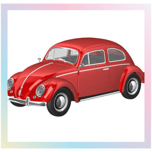 【Trực tiếp từ Nhật Bản】Công ty Văn hóa Giáo dục Aoshima 1/32 Snap Kit No.20-RR Volkswagen Beetle màu
