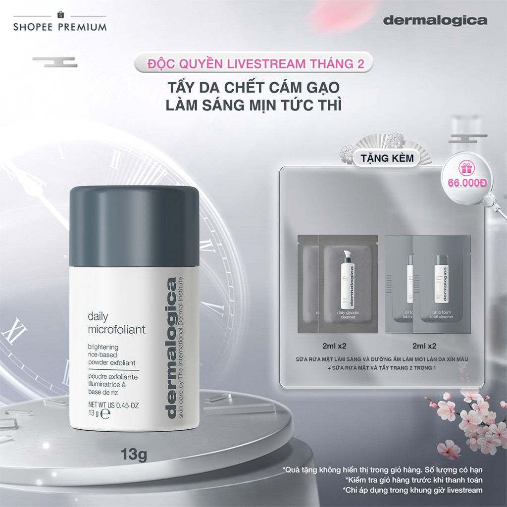 [KOL Livestream] Tẩy da chết cám gạo Dermalogica Daily Microfoliant 13g