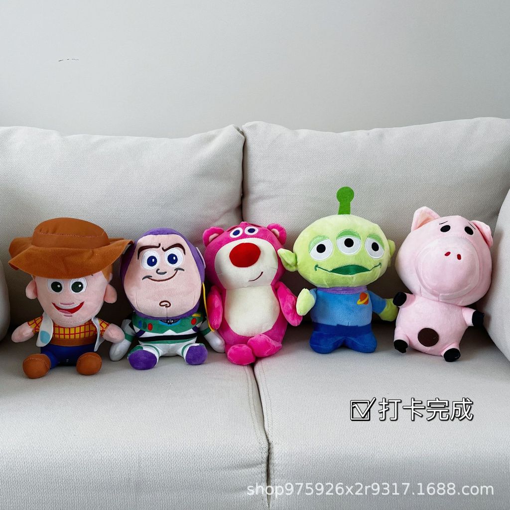 Câu Chuyện Đồ Chơi Búp Bê Sang Trọng Buzz Lightyear Denim Woody Dâu Gấu Nhồi Bông Sang Trọng Búp Bê 