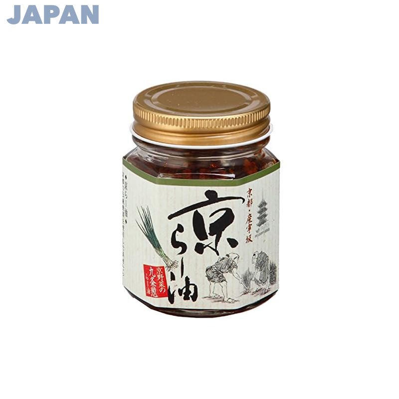 Kyoto Chili Oil Flakes, Crunchy Texture, Edible Chili Oil with Kujo Green Onions, Maiko Hanhihi from