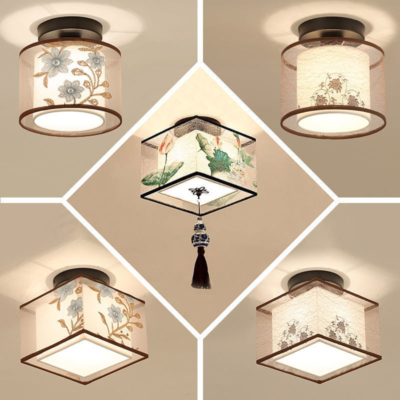 DJ03-DJ03-Đèn hành lang phong cách Trung Quốc mới, đèn lối vào bếp, đèn trần LED, đèn ban công