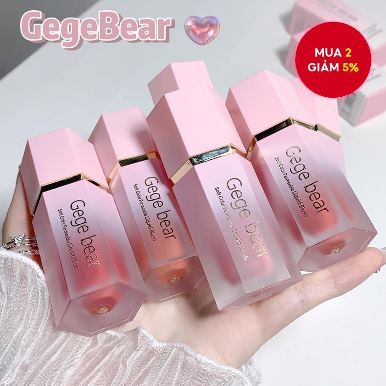 GECOMO Phấn Má Hồng Kem 6 Màu Mịn Nhung Lì Hồng