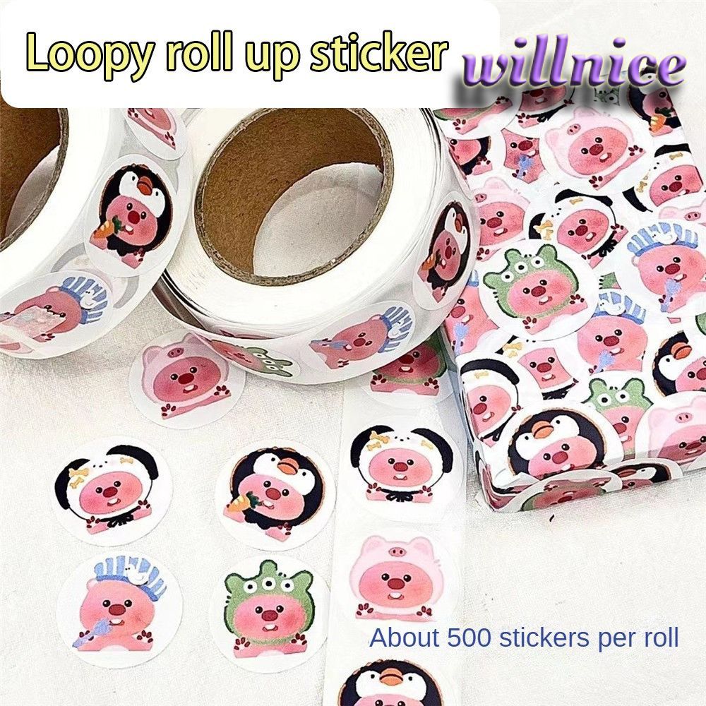 1 Bộ 500 Hình dán trang trí hoạt hình, Hình dán chống thấm nước, Nhãn dán, Hình dán sổ tay, Hình dán