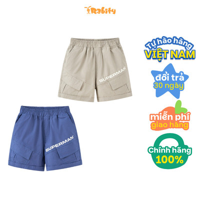   Quần short kaki Superman bé trai Rabity 130.004