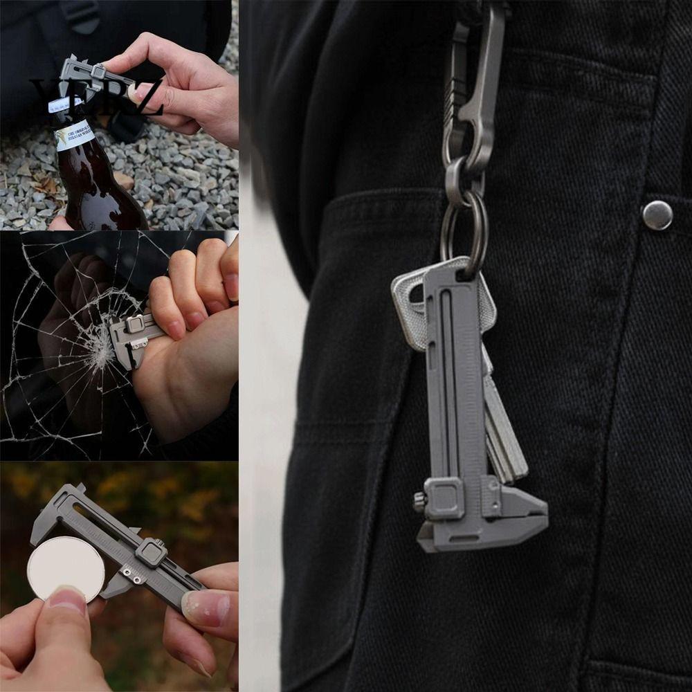 Đồng hồ đo độ dày YZ, Thiết kế di động đa chức năng Mini Vernier Caliper, Móc khóa cửa sổ có lỗ treo