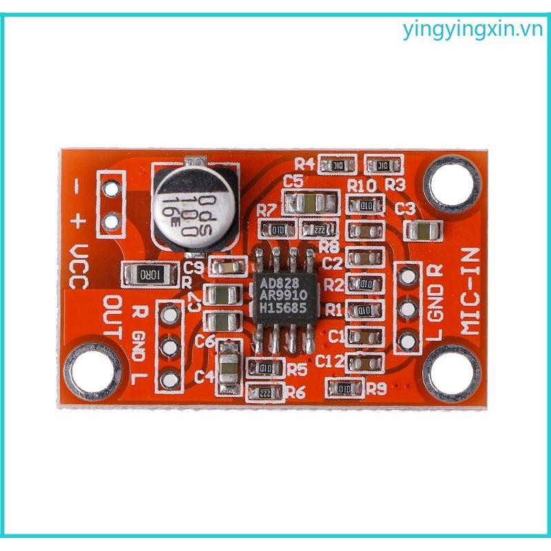 YIN AD828 Stereo Dynamic Micro Preamplifier Board MIC Preamp Module cho DC 3 8V