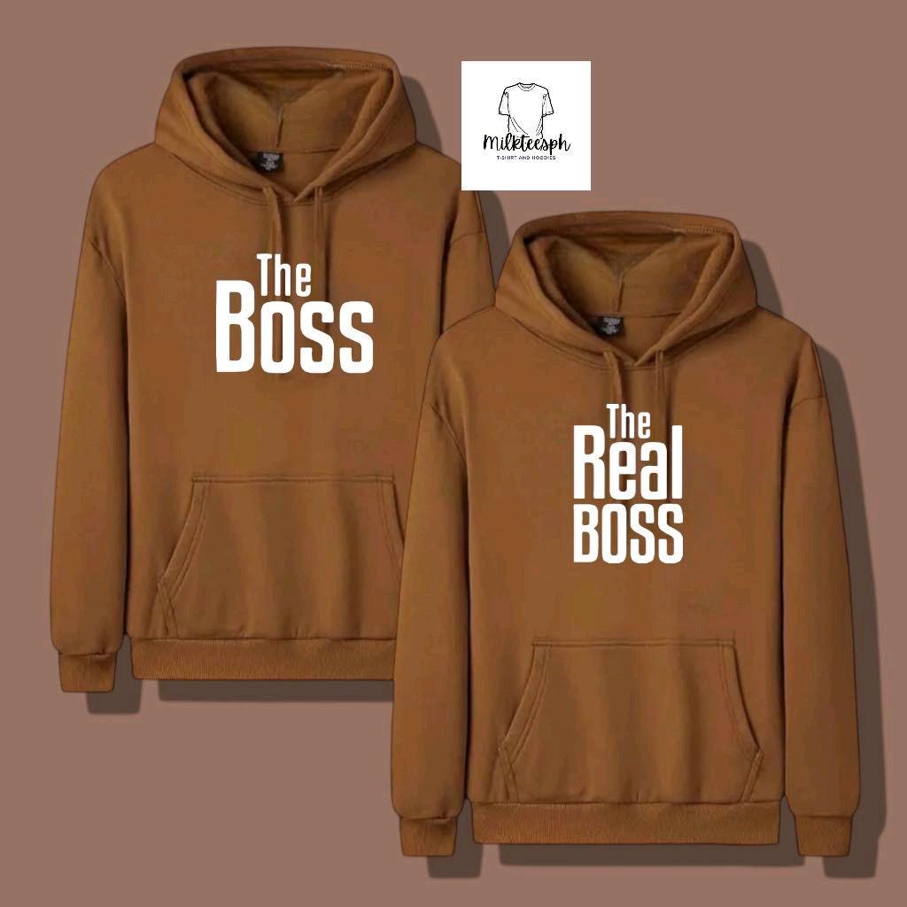 Chất lượng hoodie Coupie Boss nam-nữ 2PCS The Real Boss Áo