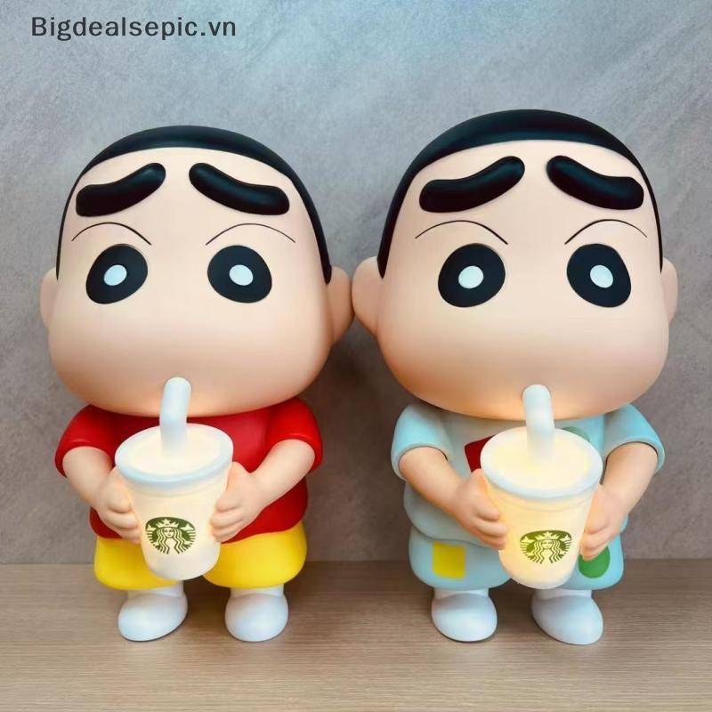 BEVN 1 Miếng Vinyl Trà Sữa Phát Sáng Cốc Để Bàn Trang Trí 25cm Mới Crayon Shin-Chan Tay Tay Noob Ani