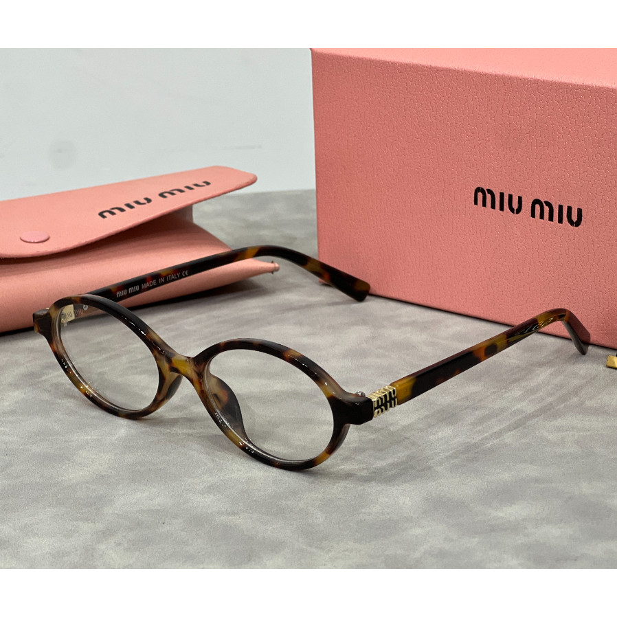 MiuMiu Kính Bầu Dục Khung Rùa Kính Mát Nữ mm5519 dt1