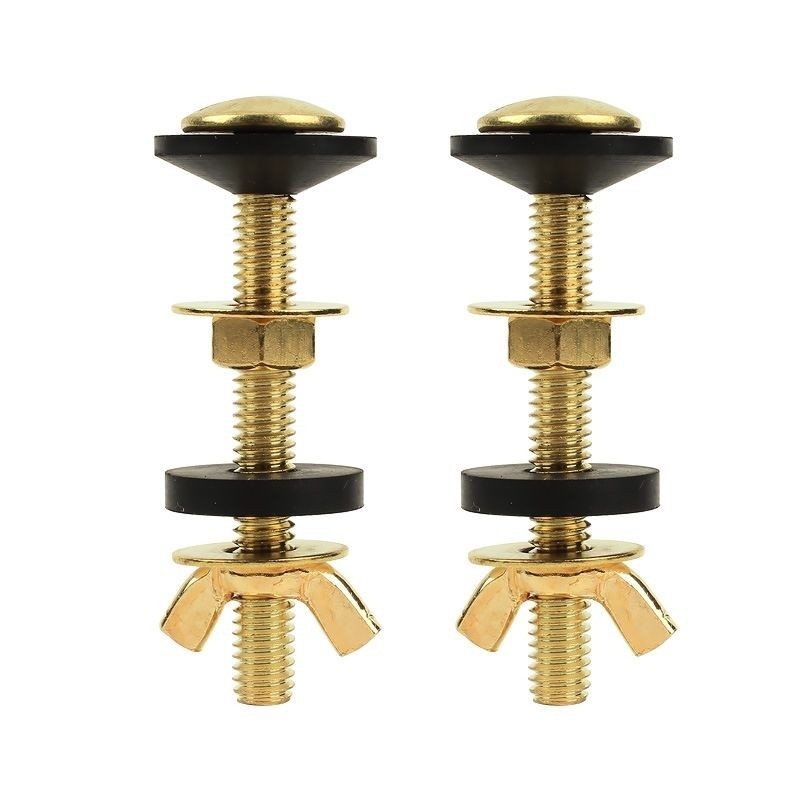 Vít bồn cầu Helin M6 * 80MM Thép không gỉ Màu sắt mạ kẽm Chia bu lông kim loại Bộ phận cố định