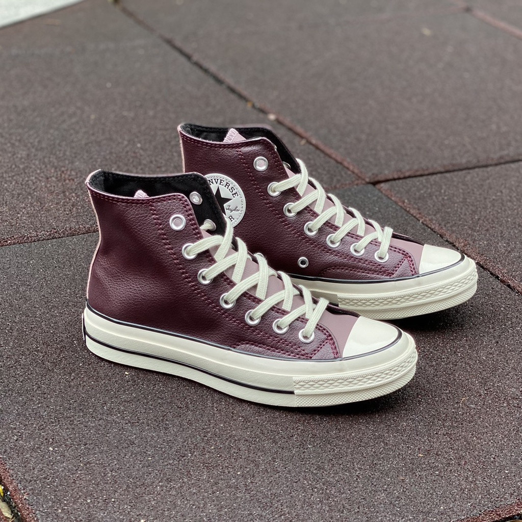 70s Chuck Lychee Grain Leather Upper Fashion Clash Color High-Top Giày thể thao thông thường dành ch
