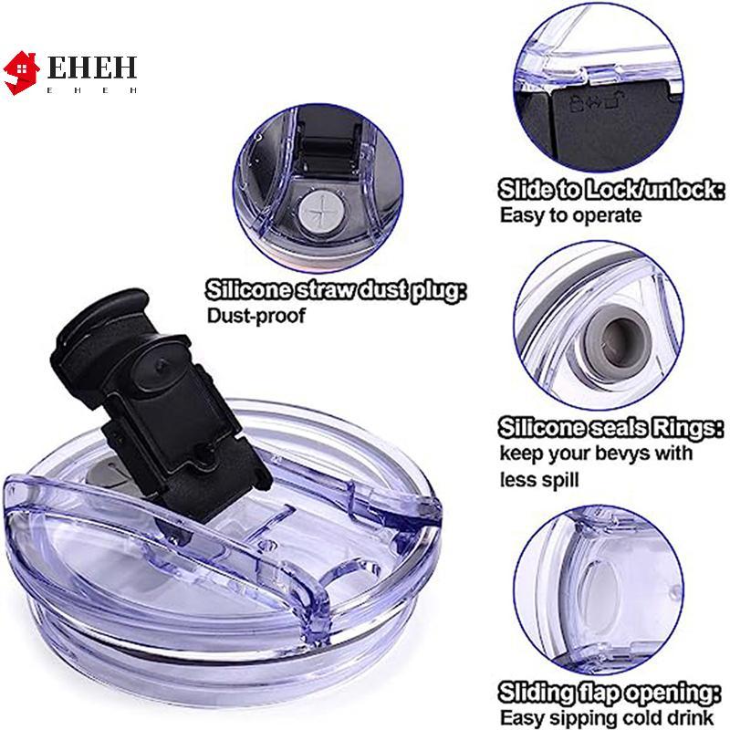 [EHEH] Nắp chai niêm phong 40 / 30 Oz Nắp nhựa trơn chống tràn cho Ozark Trail Rtic Tumbler Cup Chai